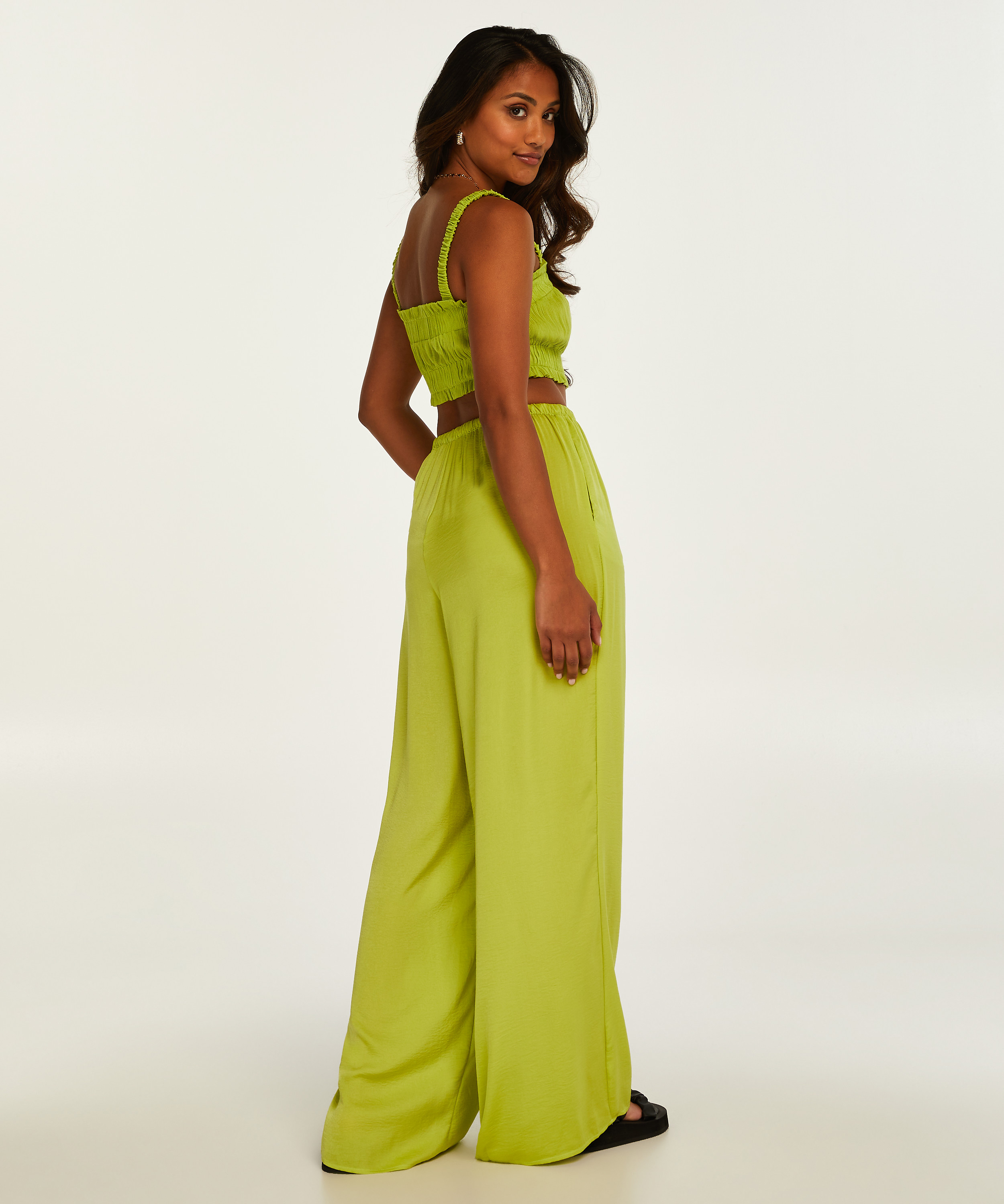 Flowy Trousers, Green, main