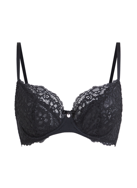 Marine Non-Padded Underwired Bra, Black
