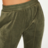 Velour Jogging Pants Pin-tucked, Green