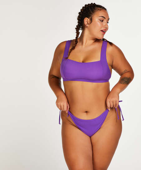 Texture Bikini Bottoms, Purple