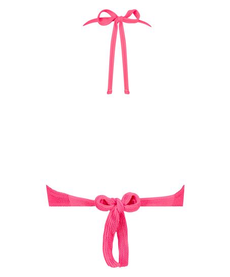 Crinkle Bandeau Bikini Top, Pink