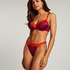 Lace & Shine Thong, Pink