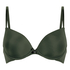 Plunge Padded Underwired Bra, Green
