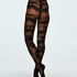 20 Denier Bold Floral tights, Black