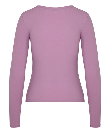 Longsleeved Top with Rib, Purple