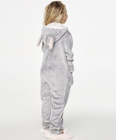 Fleece Onesie Kids, Gray