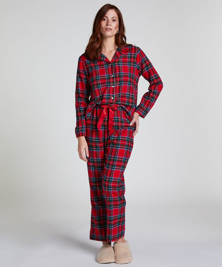 Flannel Pyjama Set, Red