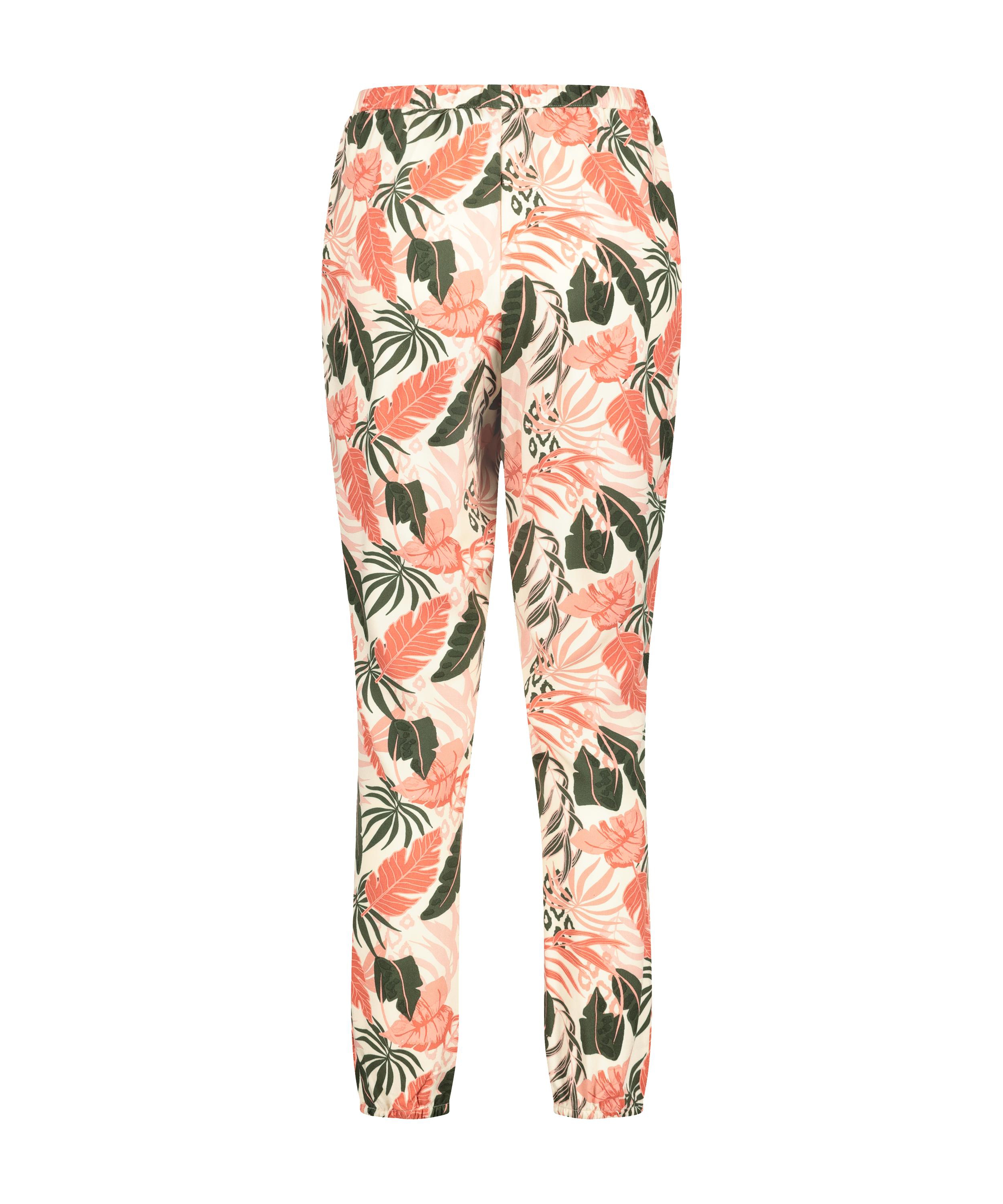 Tall Woven pyjama bottoms, Beige, main