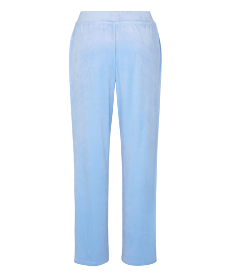 Velours Pyjama Pants, Blue