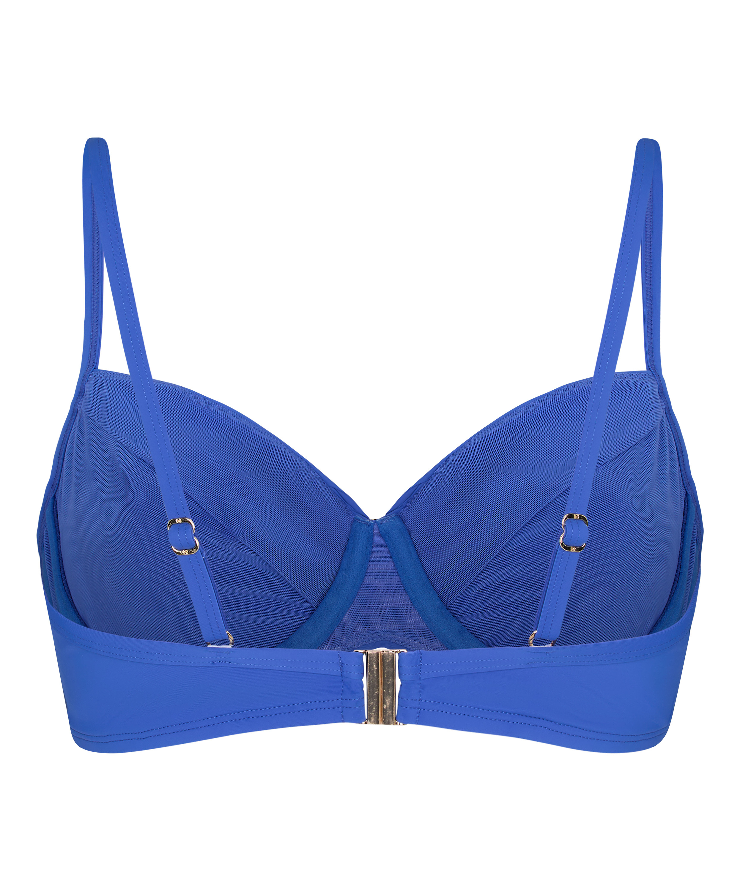 Luxe Non-Padded Underwired Bikini Top, Blue, main