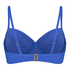 Luxe Non-Padded Underwired Bikini Top, Blue