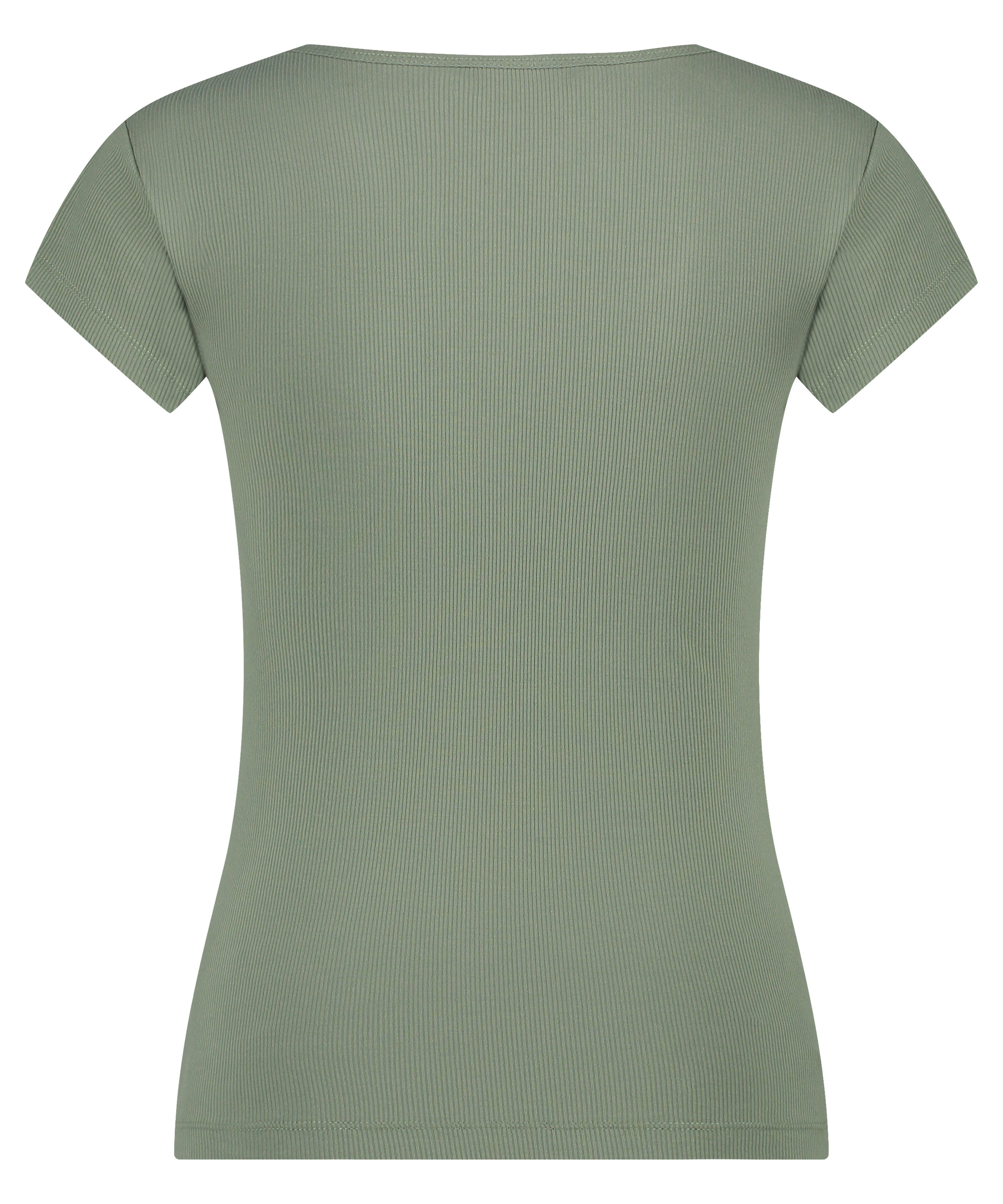Henley Short Sleeved Pyjama Top, Green, main