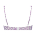 Zebra padded underwired bikini top, Purple