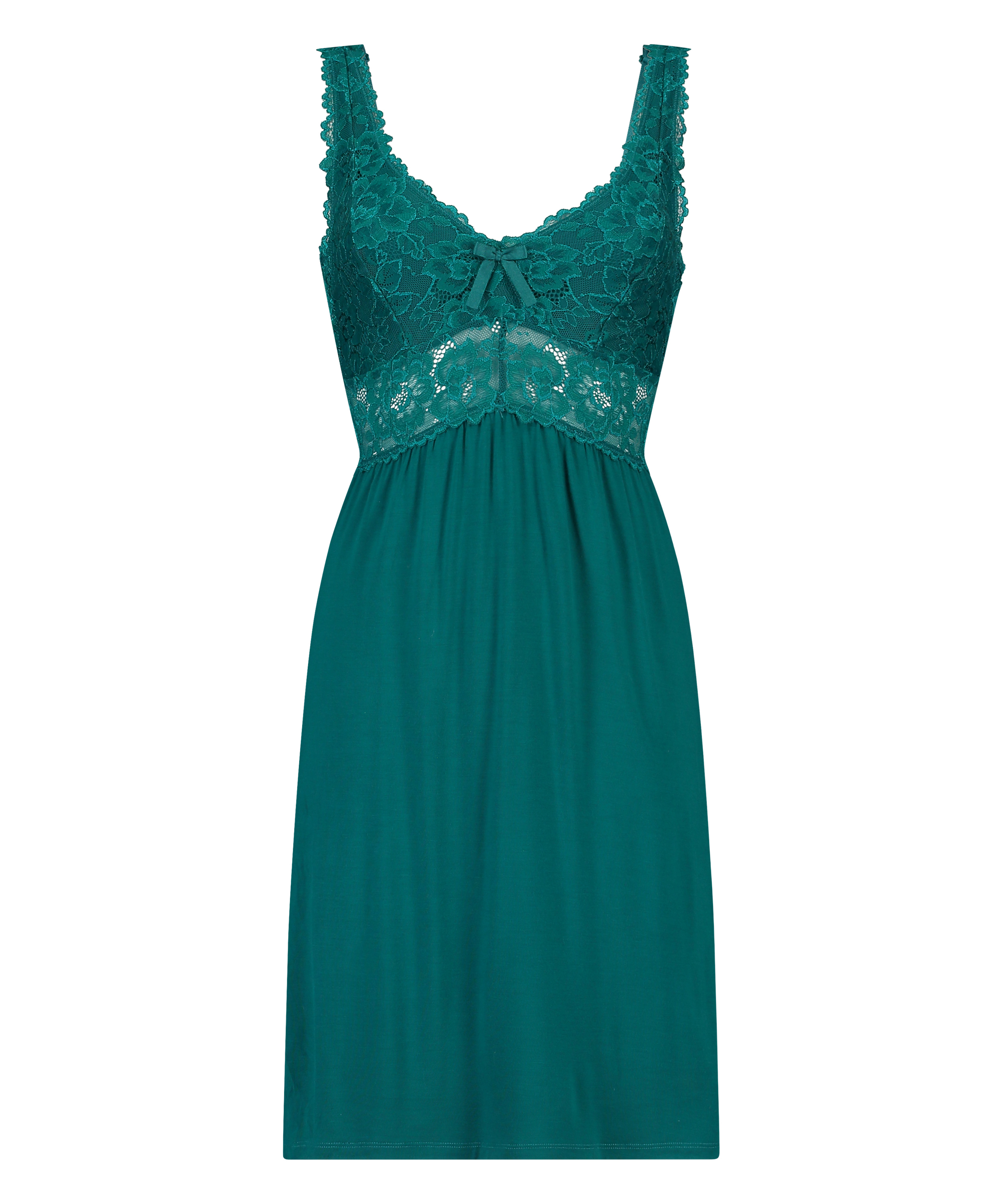 Modal Lace Slip Dress, Green, main