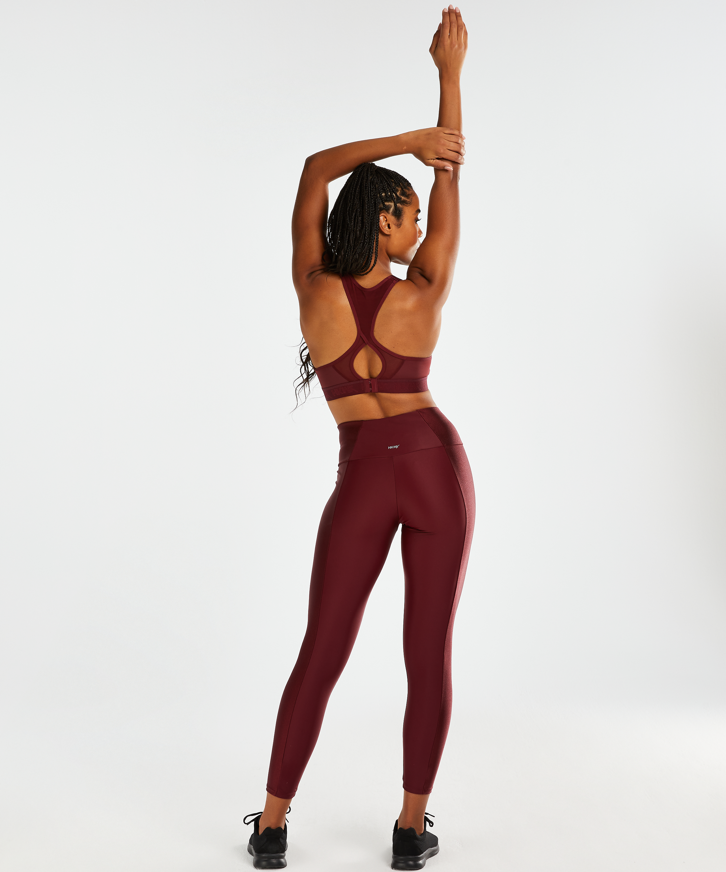 HKMX High waisted sports leggings Shine On, Red, main