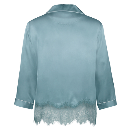 Silk pyjama top, Blue