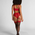 Stay Ups 15 Denier Lace, Red
