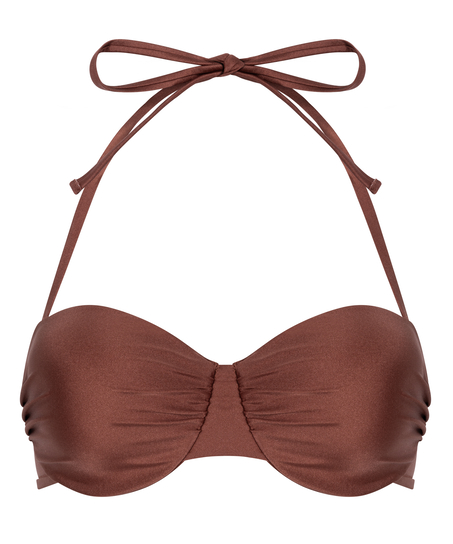 Dune Bandeau Bikini Top, Red
