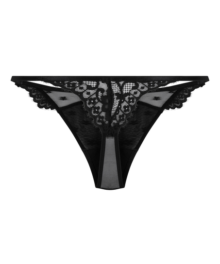 Valora Highleg Thong, Black