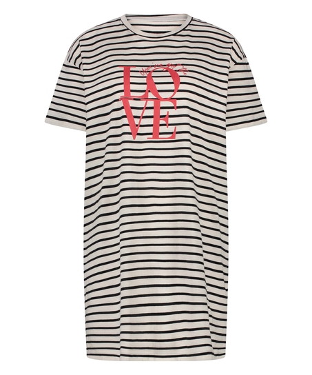 Round Neck Nightshirt, Black