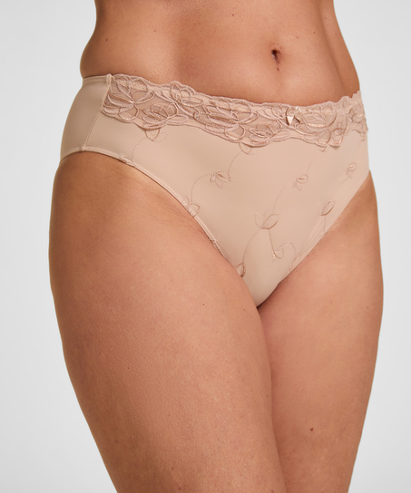 Diva High Knickers, Beige