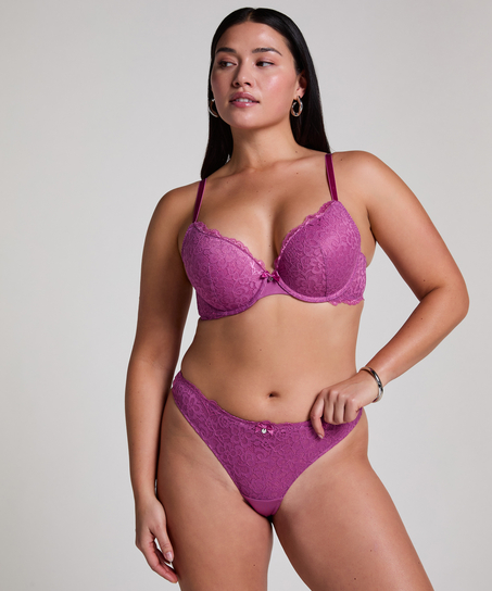 Marine Padded Push-Up Underwired Bra, Pink