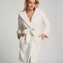 Fleece Bathrobe, Beige