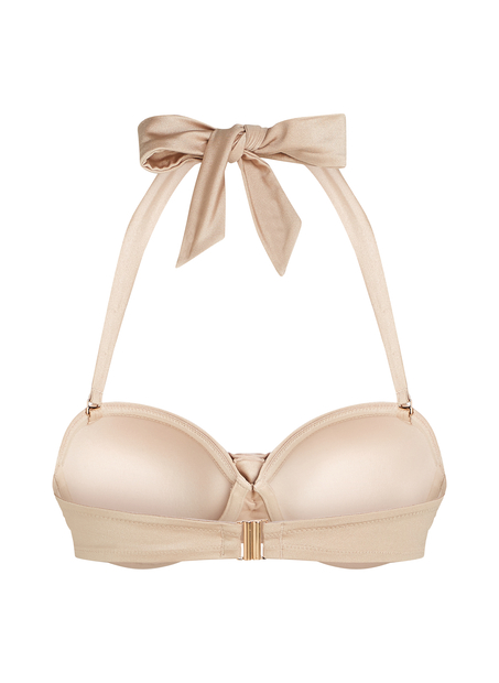 Lima Bandeau Bikini Top, Beige
