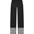 Sophia Wide Leg Lace Pants, Black