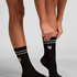 Cotton Crew Socks, Black