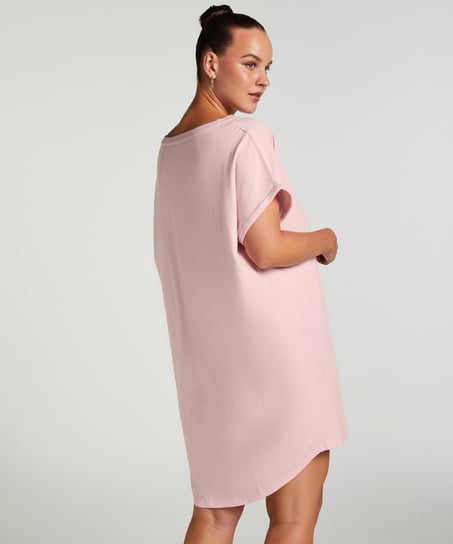 Round Neck Nightshirt, Pink