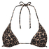 Leopard mini triangle bikini top, Brown