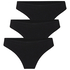 Multipack Cotton Thong, Black