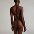 Invisible thong Stripe mesh, Brown