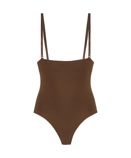Seamless Enhancing High Waisted Knickers, Brown