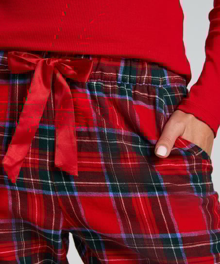 Flannel Pyjama Pants, Red