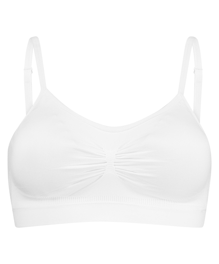 Seamless strappy top, White