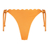 Scallop Lurex Cheeky Tanga Bikini Bottoms, Orange