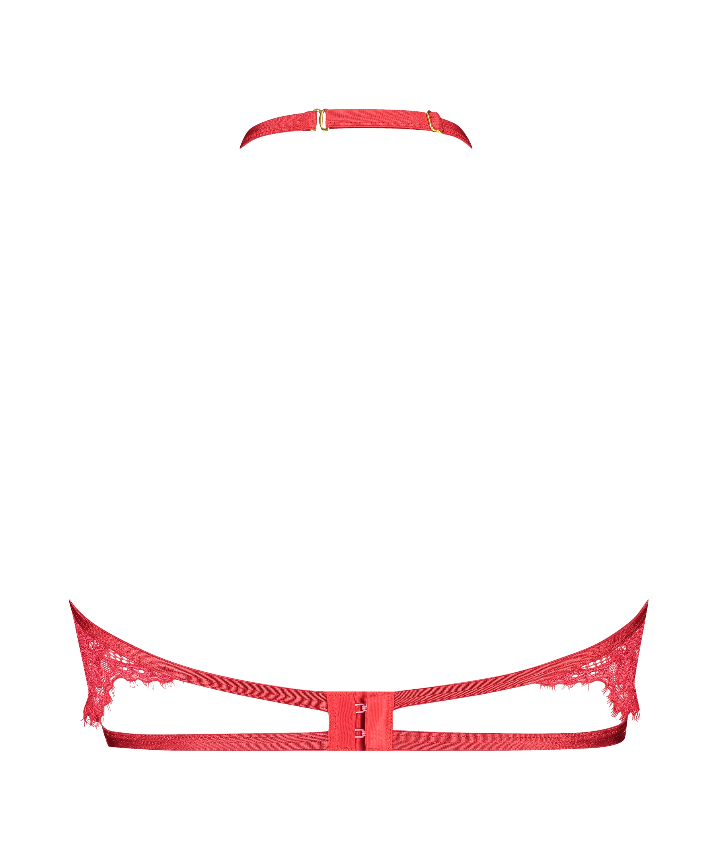 Eve Non-Padded Underwired Bra halter neck, Red, main