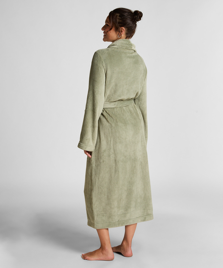 Fleece Bathrobe, Green