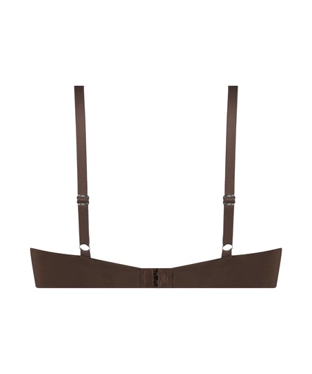 Smooth Padded Underwired Push-Up Bra, Brown