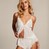Chiffon Plisse Cami Set, White