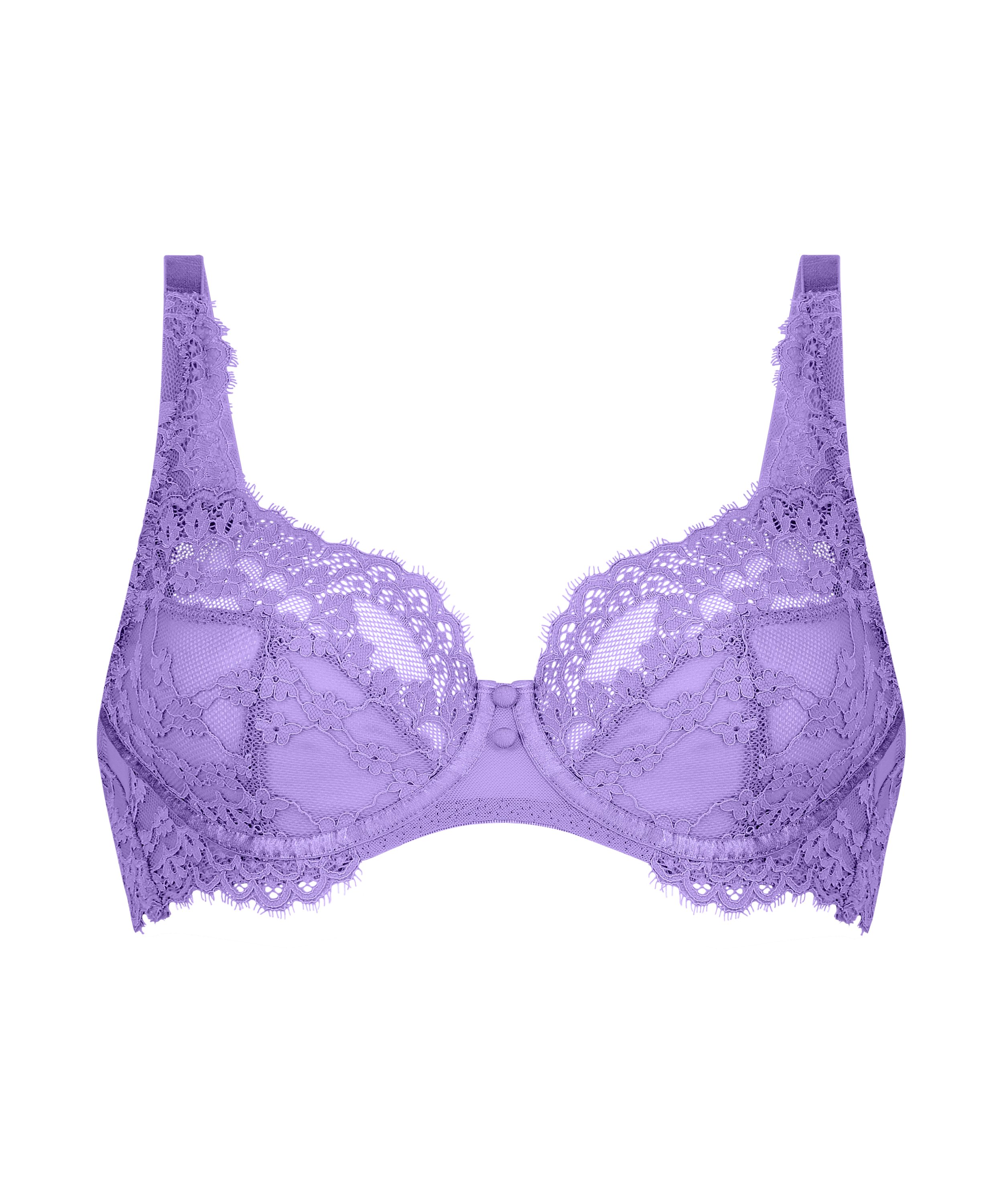 Daisy Non-Padded Underwired Bra, Purple, main