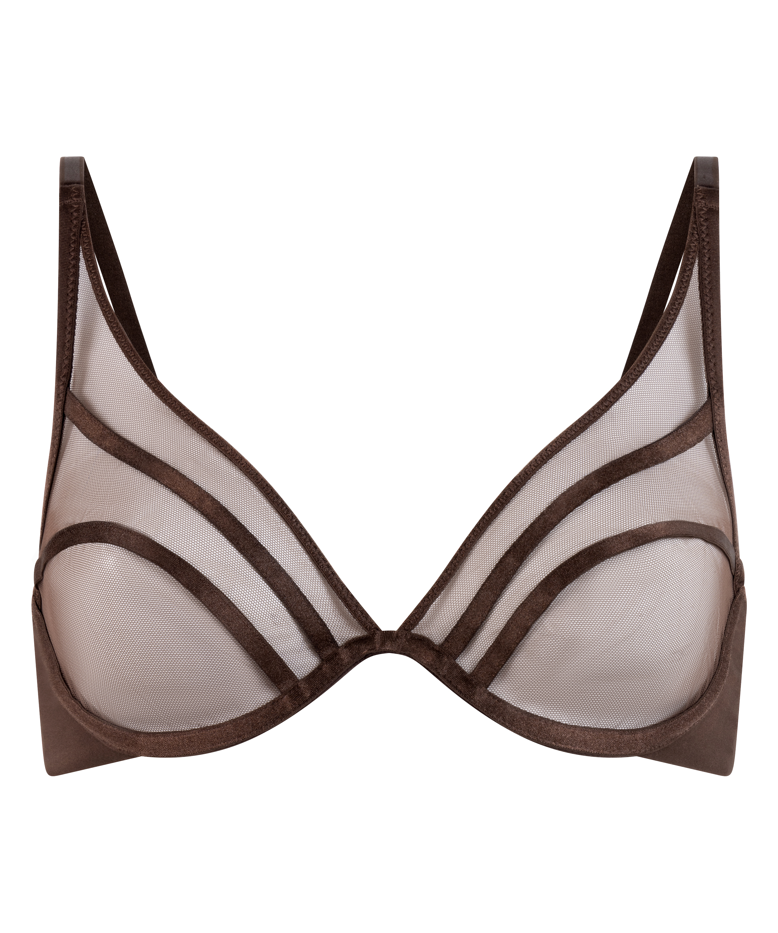Rianne Non-Padded Underwired Bra, Brown, main