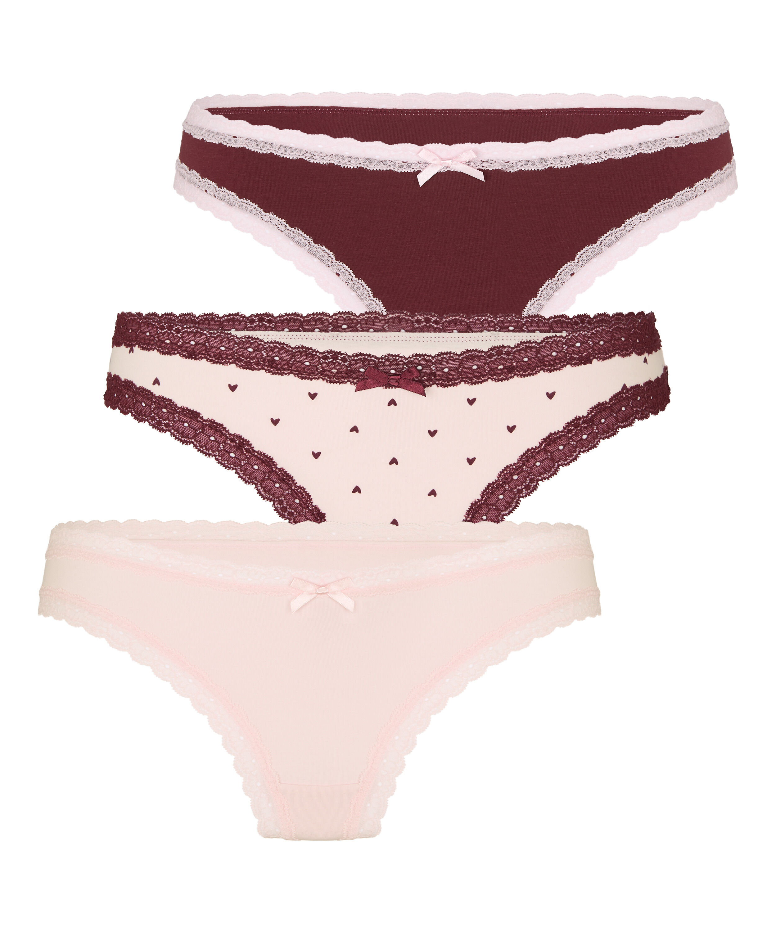 Multipack Cotton Thong, Pink
