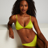 Luna High-Leg Bikini Bottoms, Green