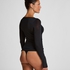 super soft Boatneck shirt with Cashmere, Black