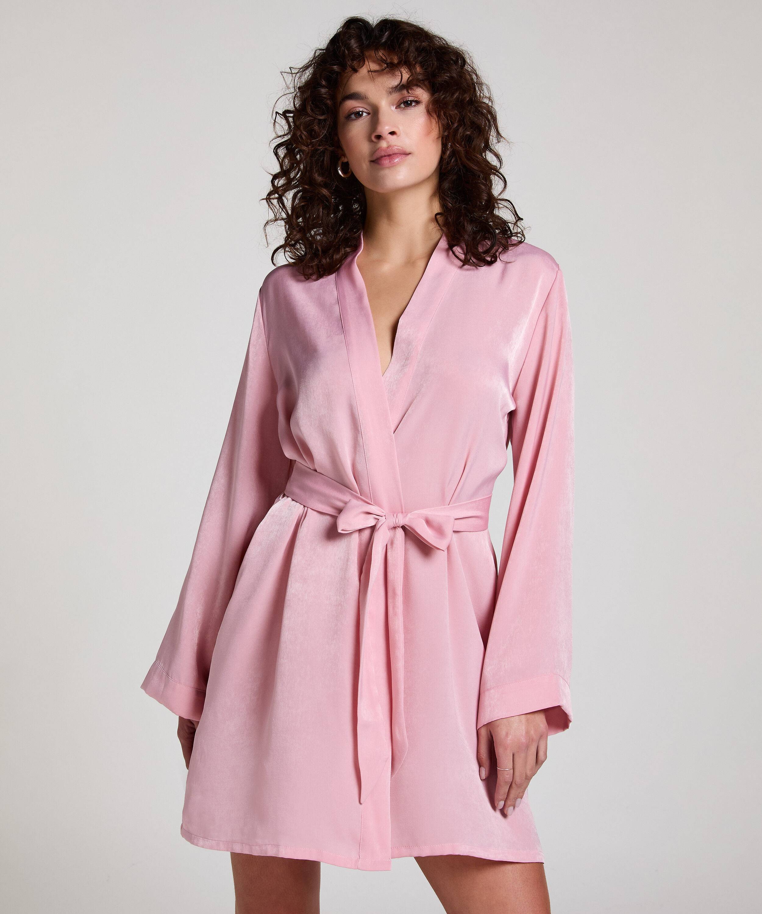 Satin Kimono, Pink