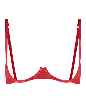 Wilde Cup-less Non-Padded Underwired Bra, Red