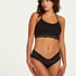 V-shaped Brazilian knickers mesh, Black